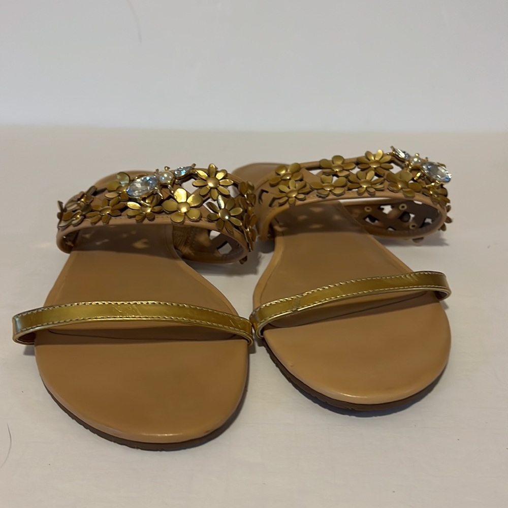 Kate Spade Flower Bug Embellished Leather Sandal 9.5M - Picture 4 of 11